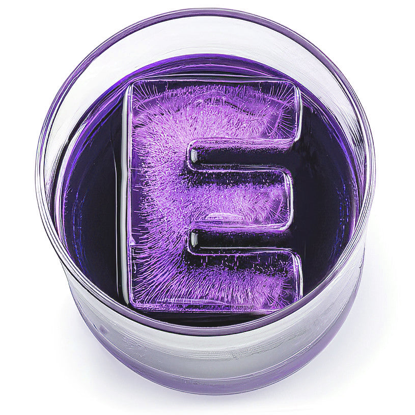 DRINKSPLINKS Personalized Letter E Monogram Ice Cube Mold - Silicone Ice  Cube Mold Trays with Big Letters of the Alphabet for Custom Monogram Shaped